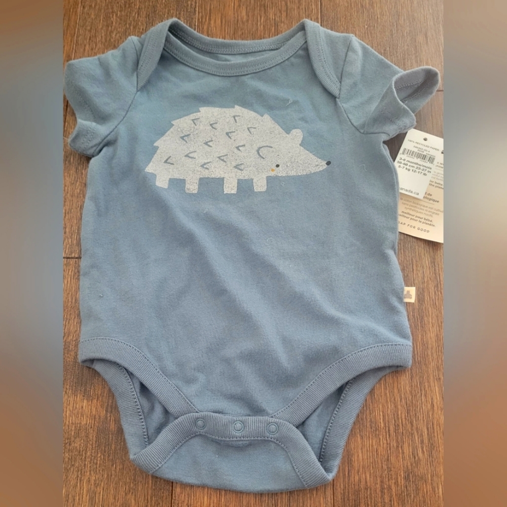Baby Gap Short Sleeve Onesie/Bodysuit - Blue - 3-6M